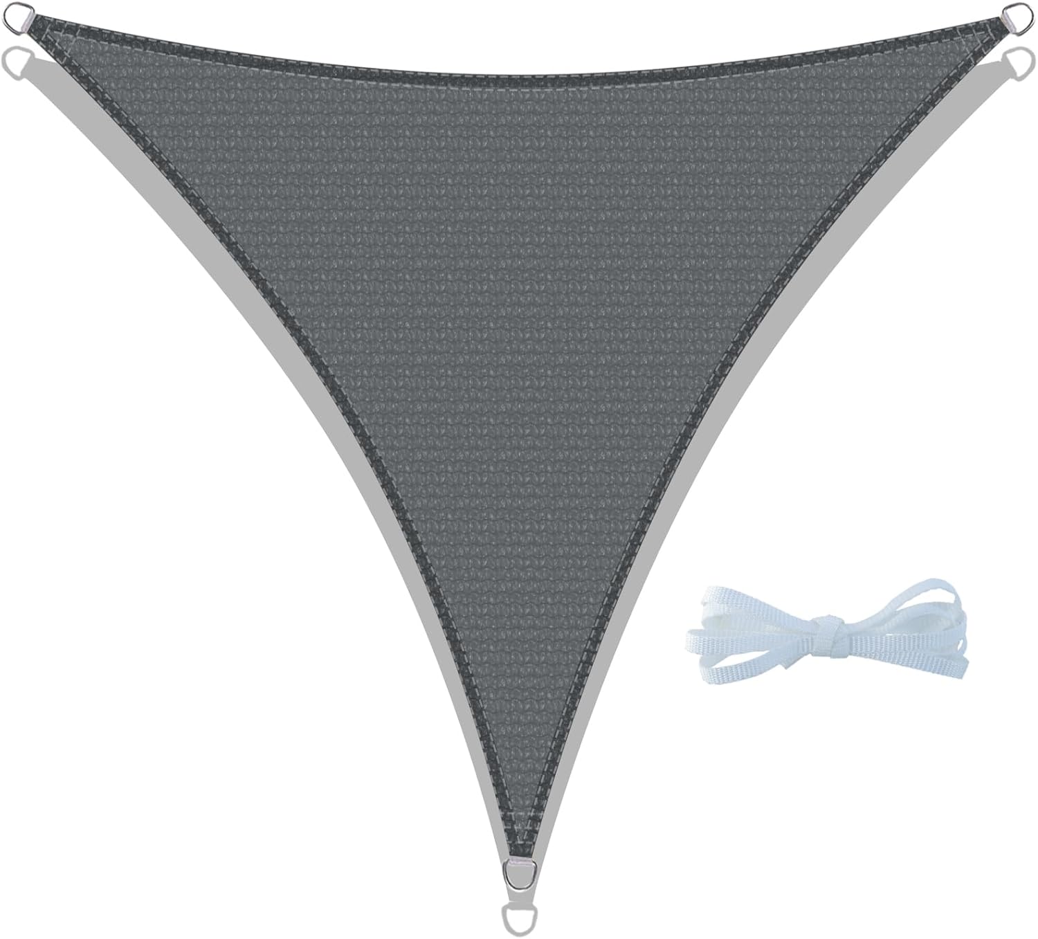 Żagiel przeciwsłoneczny 3x3x3m, oddychająca tkanina, ochrona UV, na taras, balkon, do ogrodu, na zewnątrz, szary