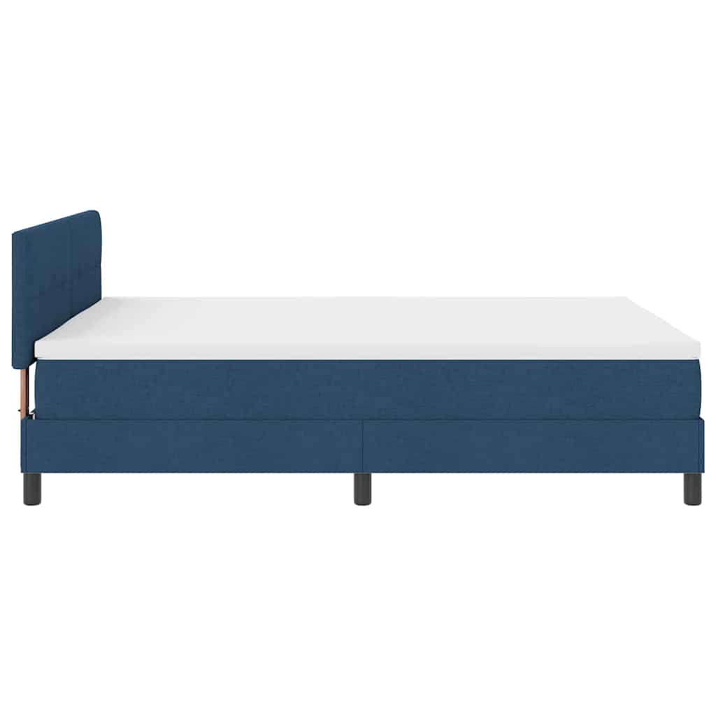 Cadre de lit avec matelas avec matelas Bleu 160 x 200 cm tissu - 9