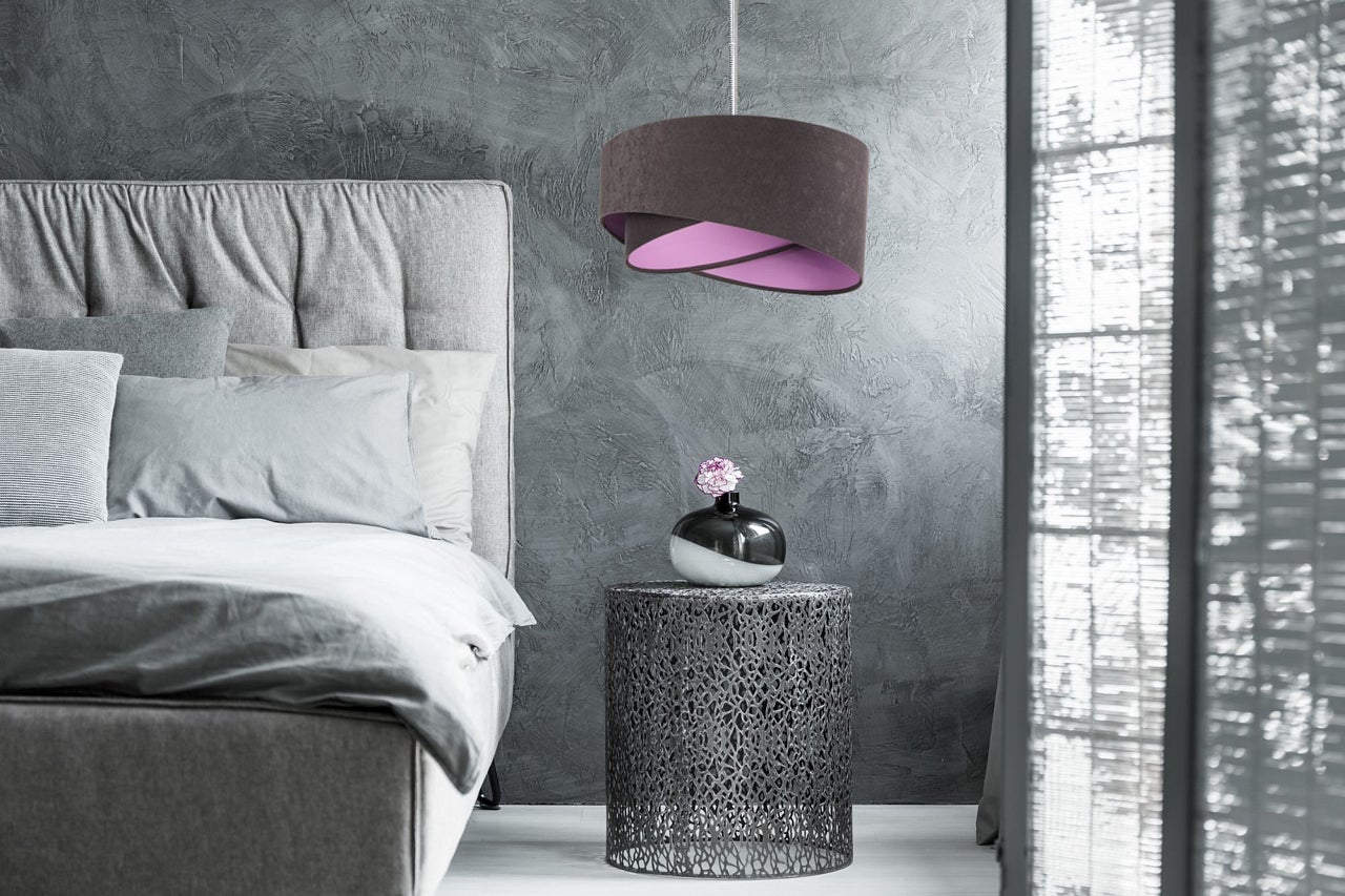 Lampa wisząca GEMSTONE GRAY grafitowa/fioletowa