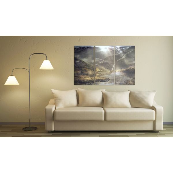 Tableau The land of mists - triptych 90x60 cm - 2