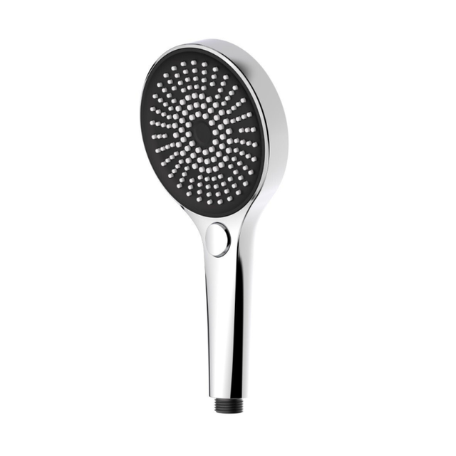 Douchette à main 3 jets, diamètre 12,5 cm, noir/chrome (SATBSRS81)