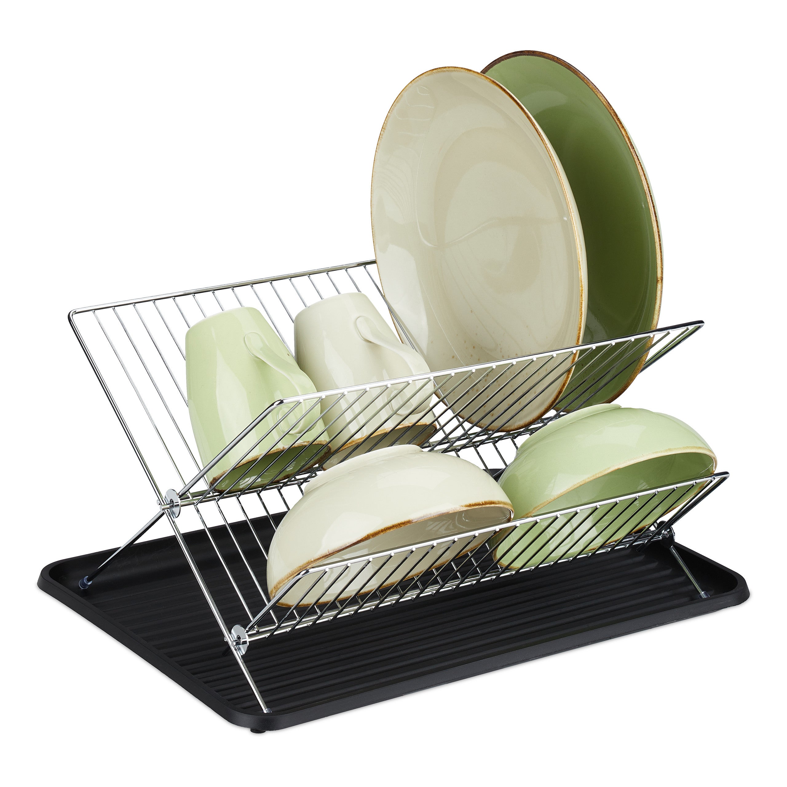 Scolapiatti Pieghevole In Acciaio Inox Per Lavello - Griglia Estensibile E Salvaspazio - Foto 5