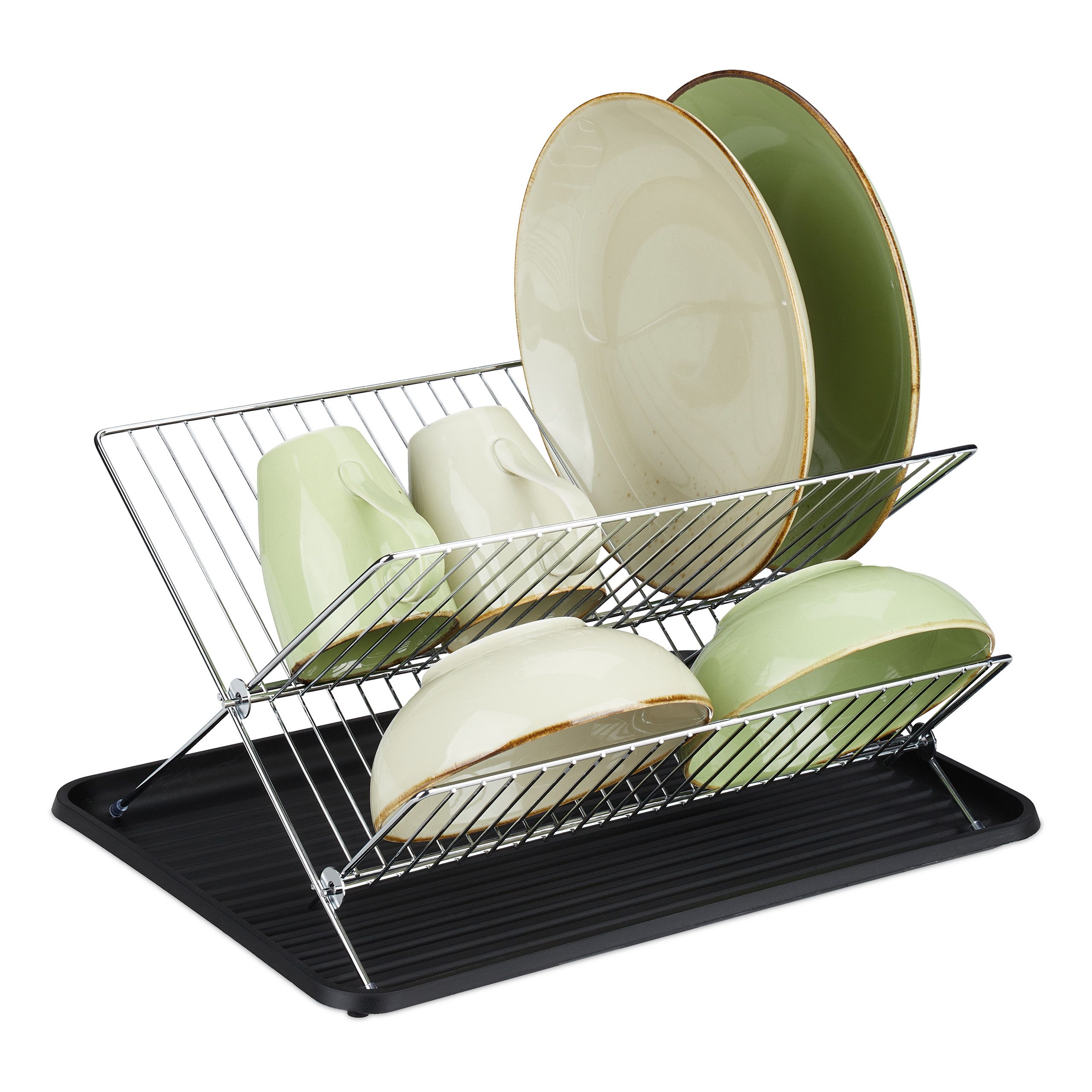 Scolapiatti Pieghevole In Acciaio Inox Per Lavello - Griglia Estensibile E Salvaspazio - Foto 5