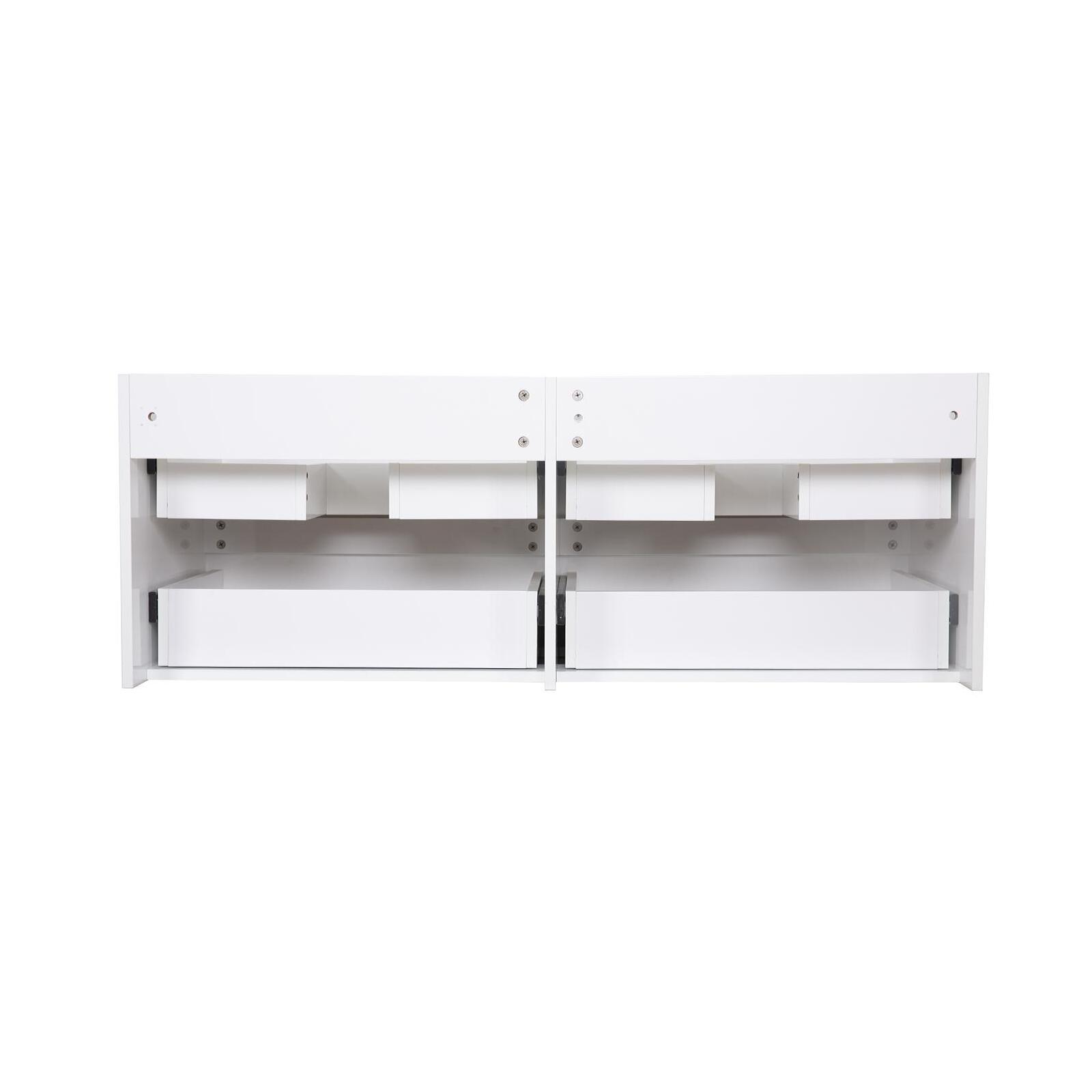Meuble double vasque SORRENTO suspendu avec plan céramique 120cm - 5