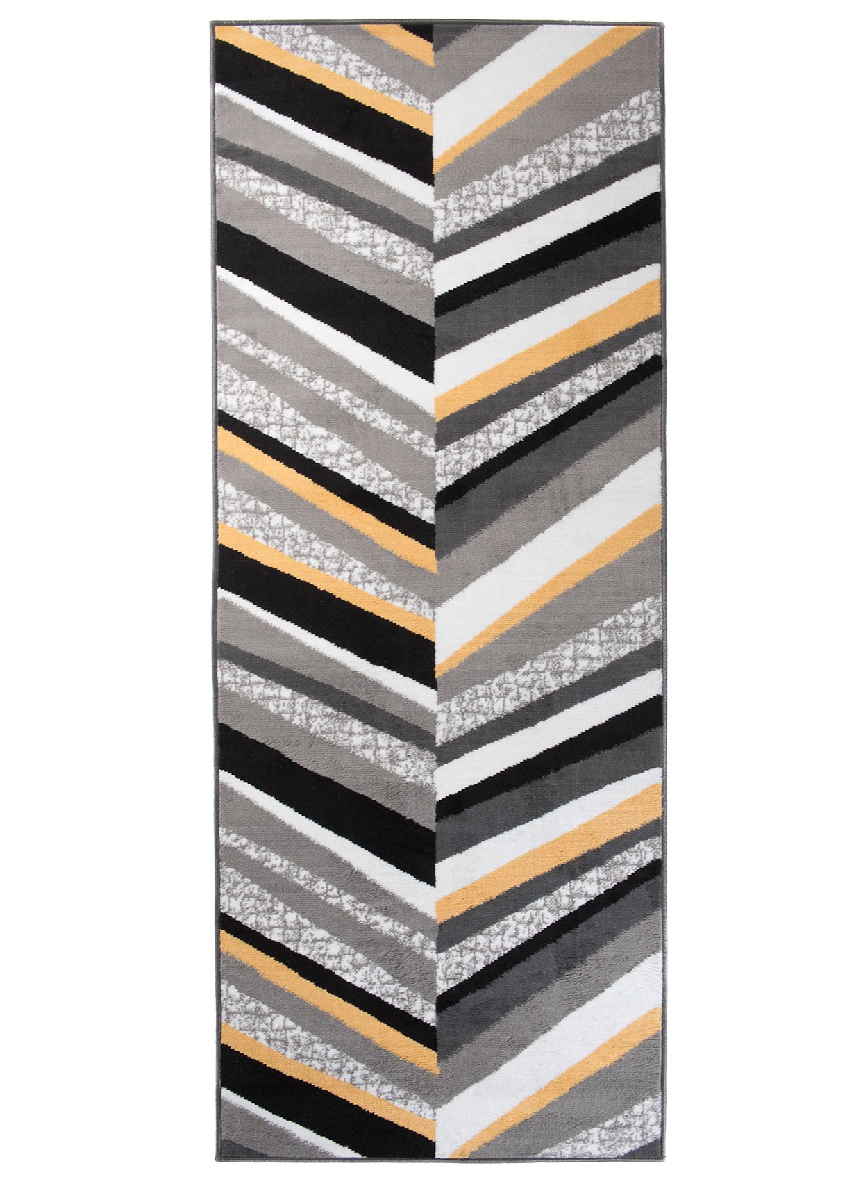 TAPISO Maya Tappeto Passatoia Corridoio Moderno Arancia Grigio Nero Graffi Sottile 70 x 170 cm - 2