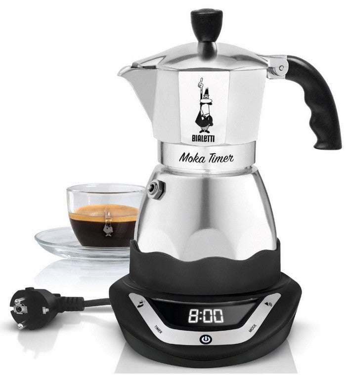 Bialetti 6093 Macchina Caffe Elettrica Moka Espresso 6 Tazze 000| Moka  Timer | Leroy Merlin