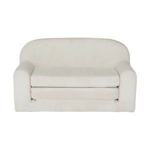 Canapé Enfant Dépliable 2 En 1 - Lit 112 Cm, Velours Côtelé, Oeko-Tex - Dimensions 83x47x43 Cm (Gris)