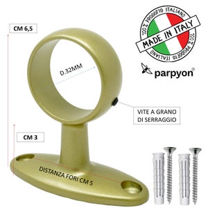 Set Bastone Tenda Allungabile  L120 - L210 Cm / D19 Mm  Vintage Nero Opaco 154537