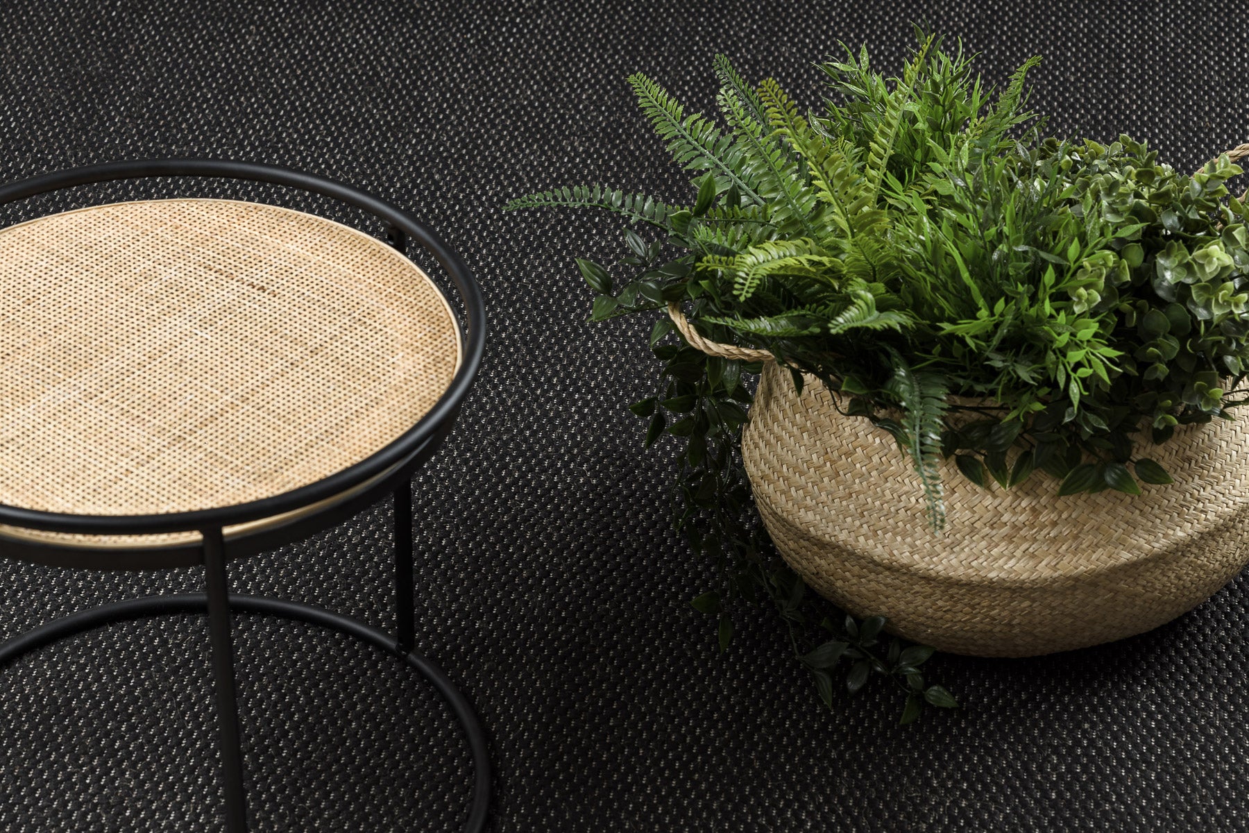 TAPPETO DI SPAGO SIZAL FLOORLUX 20195 NERO / argento 160x230 cm - 5