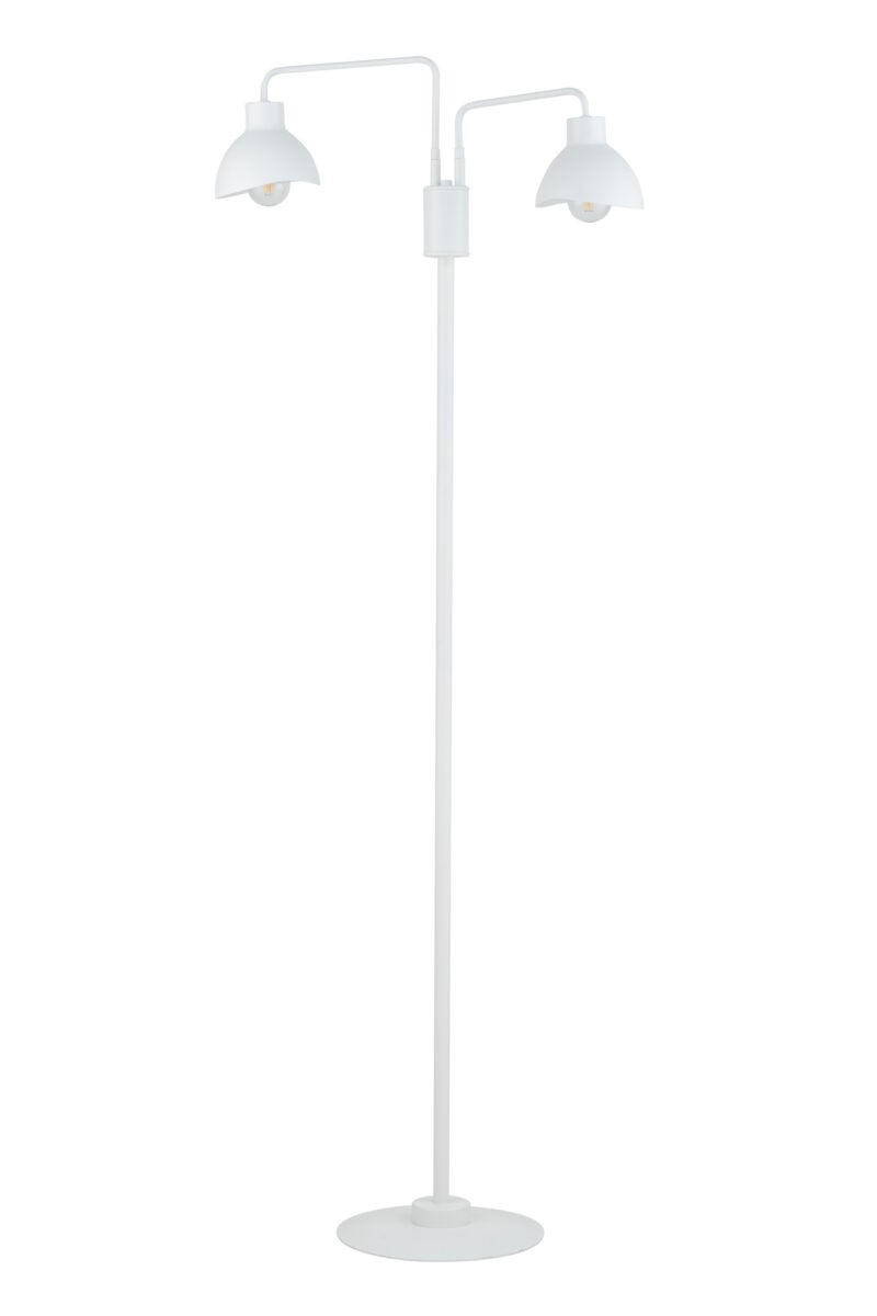 Lampa podłogowa stojąca Holi biała 2xE27x15W wym: 162 x 72 x 30 cm metal SIGMA