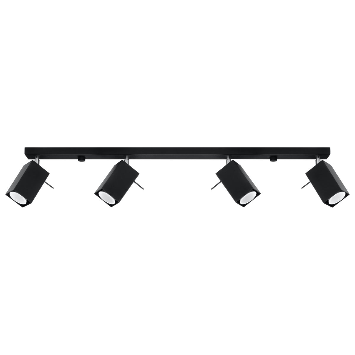 Reflektor sufitowy spot natynkowy Merida listwa czarny-chromowany 4xGU10x40W wym: 80 x 80 cm metal Sollux Lighting