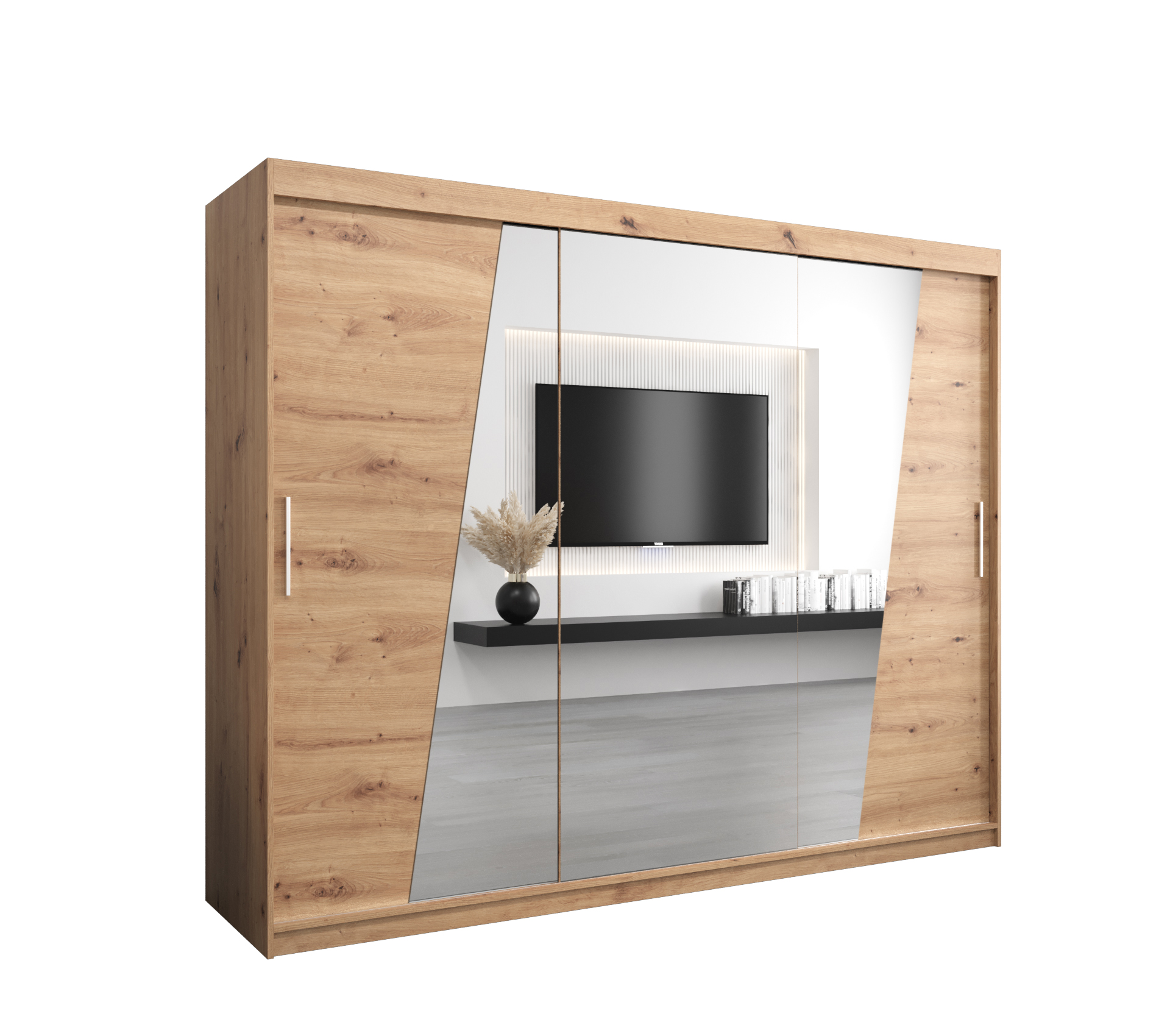 Szafa przesuwna garderoba RHOMB 250 x 62 x 200 cm Artisan - Abiks Meble