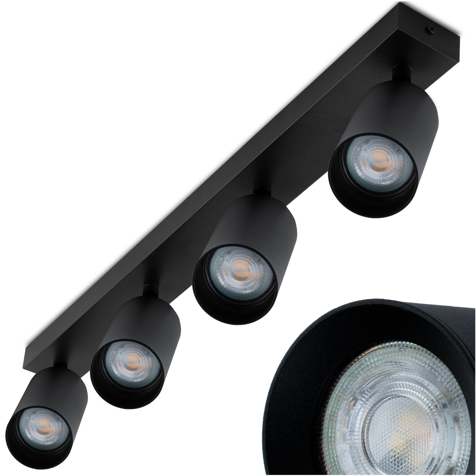 Lampa Sufitowa Lumiled Spot Tuba Reflektor Oprawa Halogenowa 4x GU10