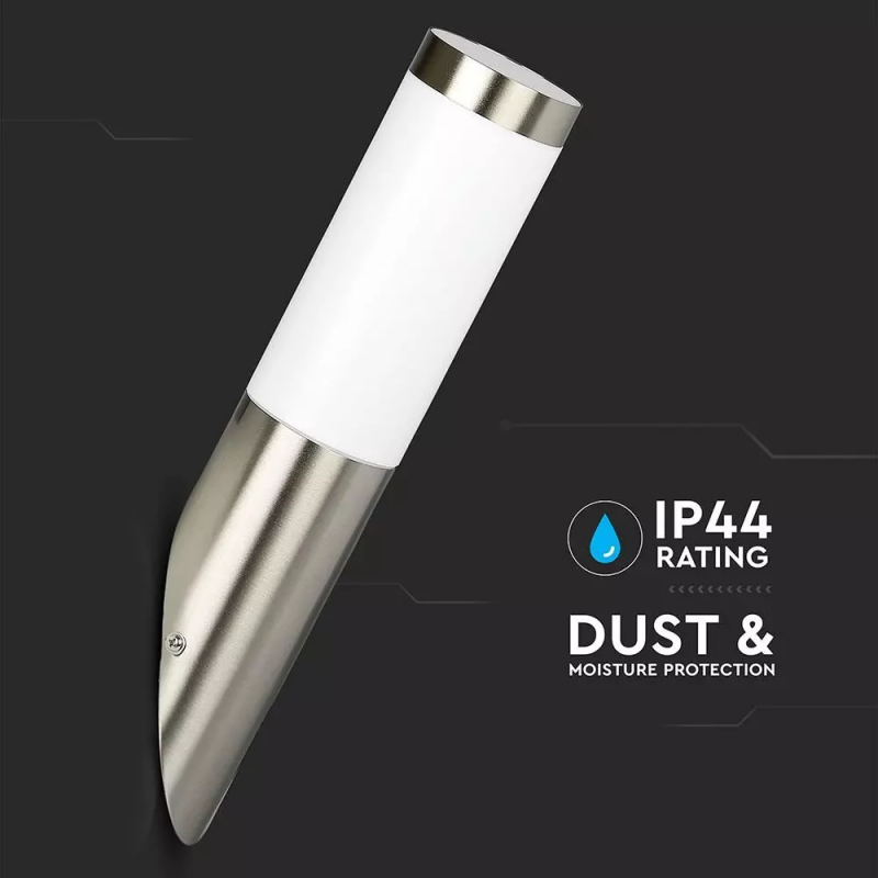 Lampada LED da Giardino con Portalampada E27 (max 60W) in Acciaio Inossidabile Fissaggio Diagonale IP44 - 3