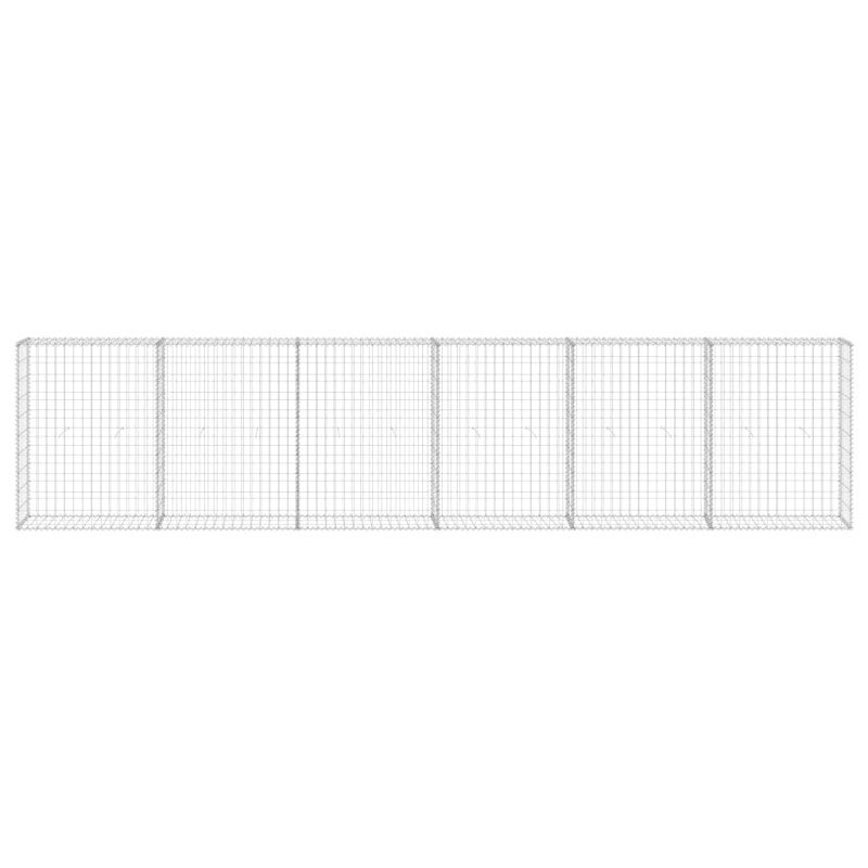 Muro de gaviones con cubiertas acero galvanizado 300x30x100 cm vidaXL - 3