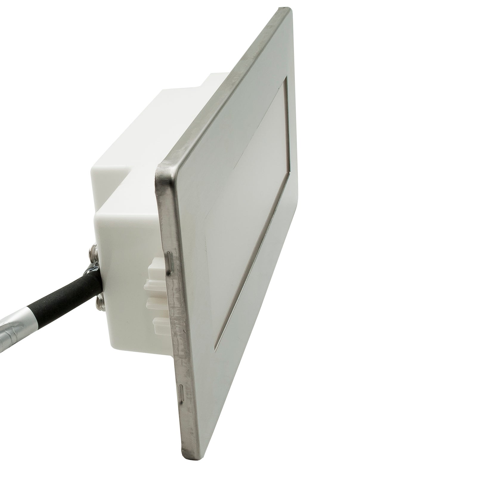 Faretto segnapassi LED 4W incasso luce muro cassetta 506 4000K bianco inox IP65 - 2