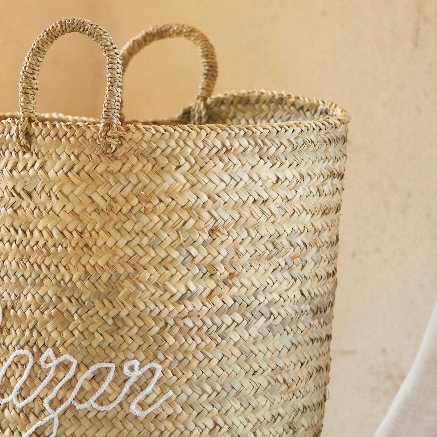 Grand panier BAZAR XL - Blanc - 50x50x55 cm - Osier - 2