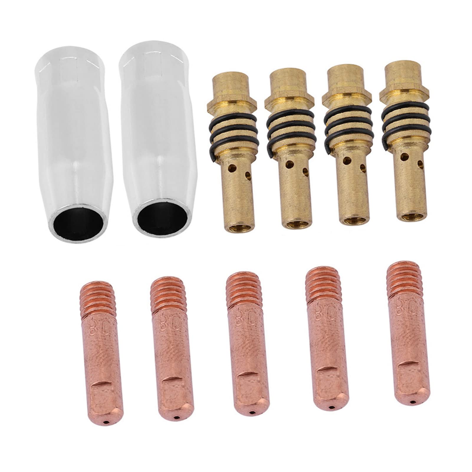 Lot De 7 Buses Pour Soudeur MIG FC90 - 0,8 Mm, En Laiton | Pour Soudure Sans Gaz Avec Fil Fourré