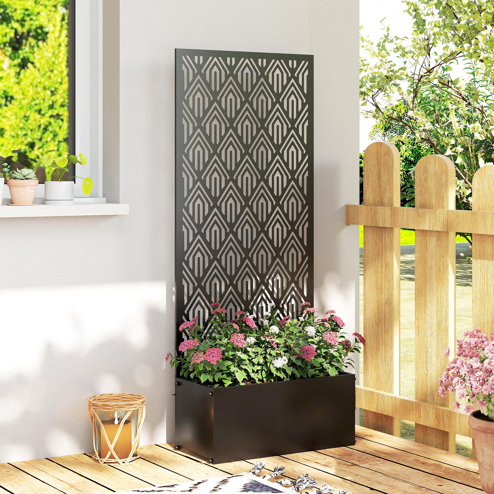 Jardinière avec treillis métal Outsunny - 9