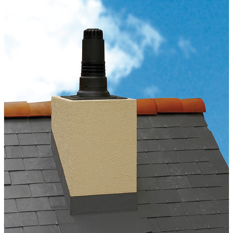 Ubbink - Kit 2 en 1 Renolux Condensation D80/125mm noir - 184444 - 4