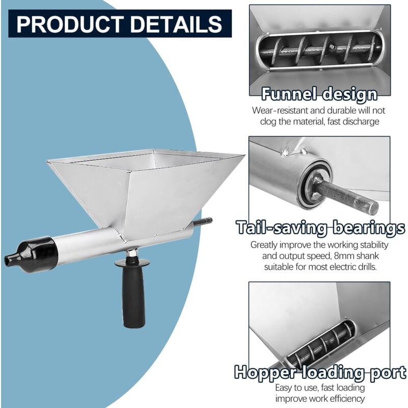 Pistolet Joint Électrique Portable, Pistolet Ciment Électrique, Sans Perceuse Électrique, Jointoyeuse pour le Jointoiement de Mortier de Murs - 4