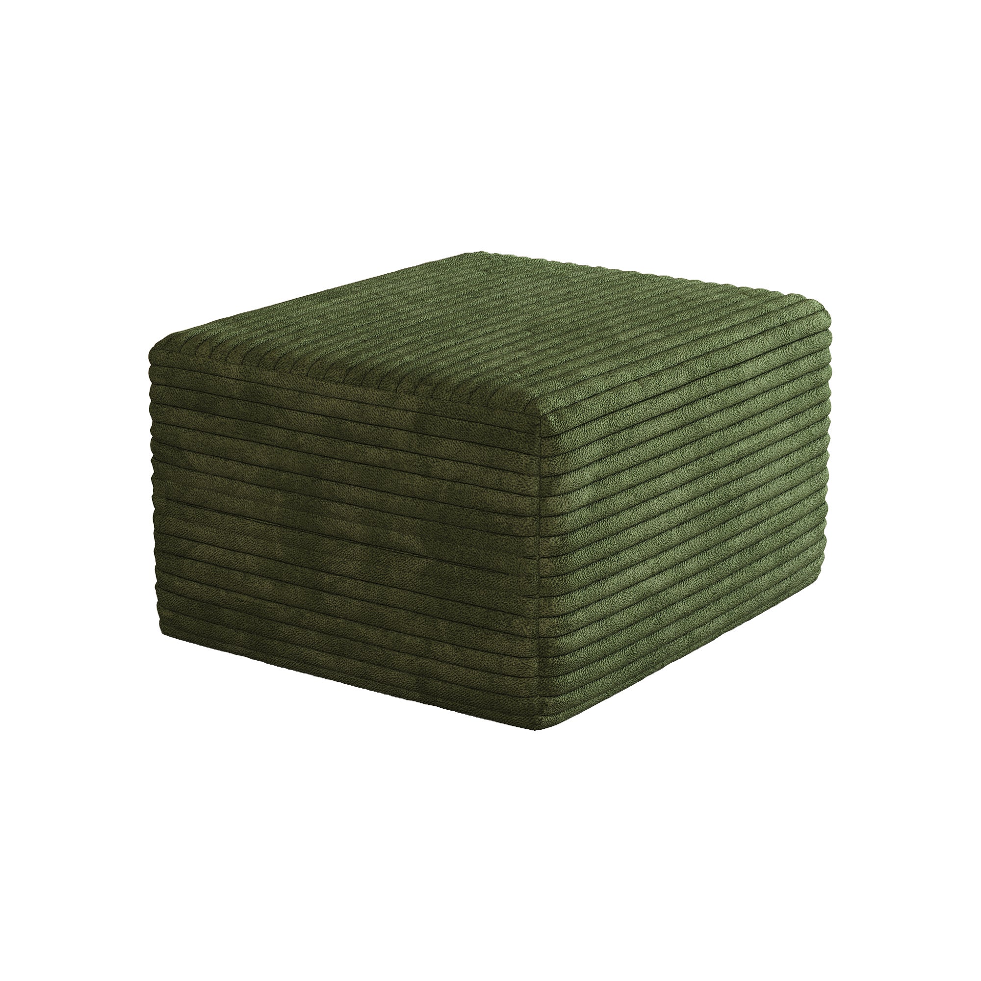 Puf verde para salón de pana, relleno de espuma, asiento cómodo, 65 x ...