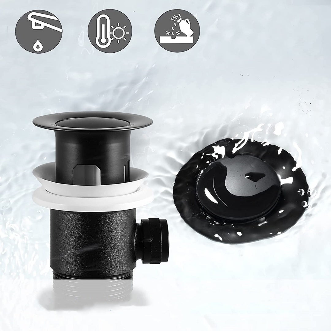 Cecipa max Mitigeur de lavabo avec levier de vidange Robinet noir de salle de bains Mitigeur de lavabo et vasque Robinet mitigeur lavabo en cuivre - 4