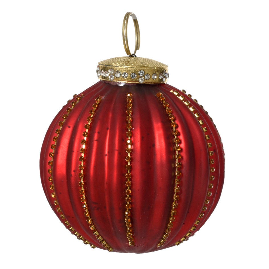 Boules Déco Paillettées 8 Mm - Lot De 10 G Rouge - Pour Décoration, Bijoux DIY