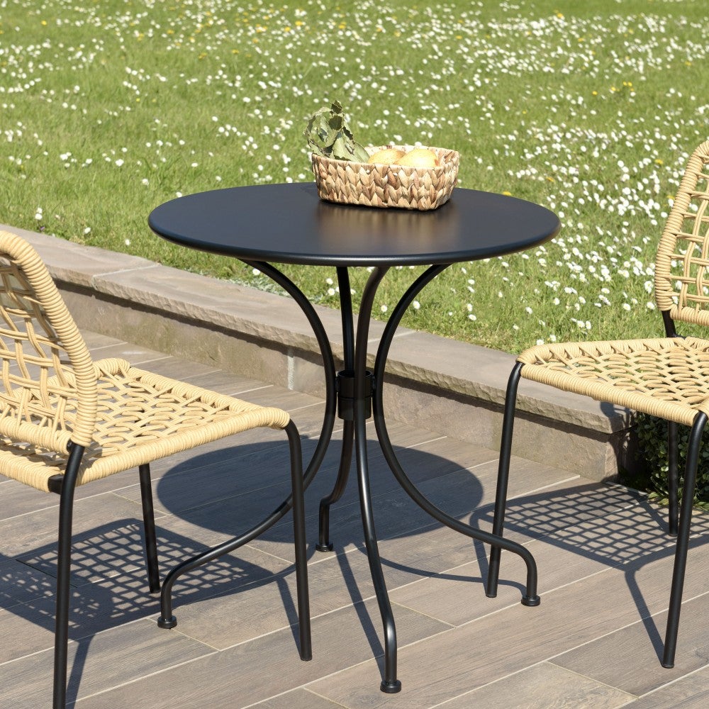 VIANNEY - Table de jardin ronde 2 personnes 70x70cm - 4