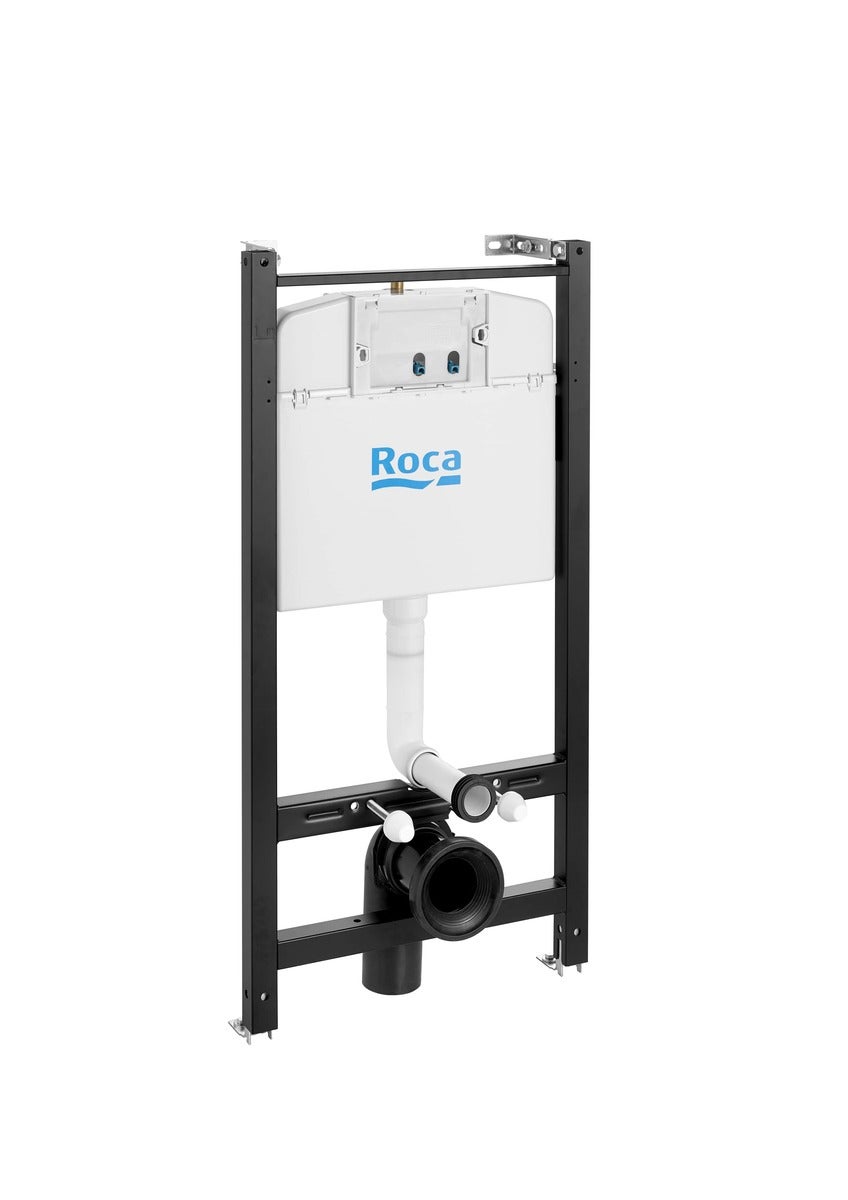 ROCA ACTIVE PACK CISTERNA EMBUTIDA E PULSADOR PRETO MATE COM SANITA SUSPENSA VORTEX Orion Tampa Envolvente de KP - 2