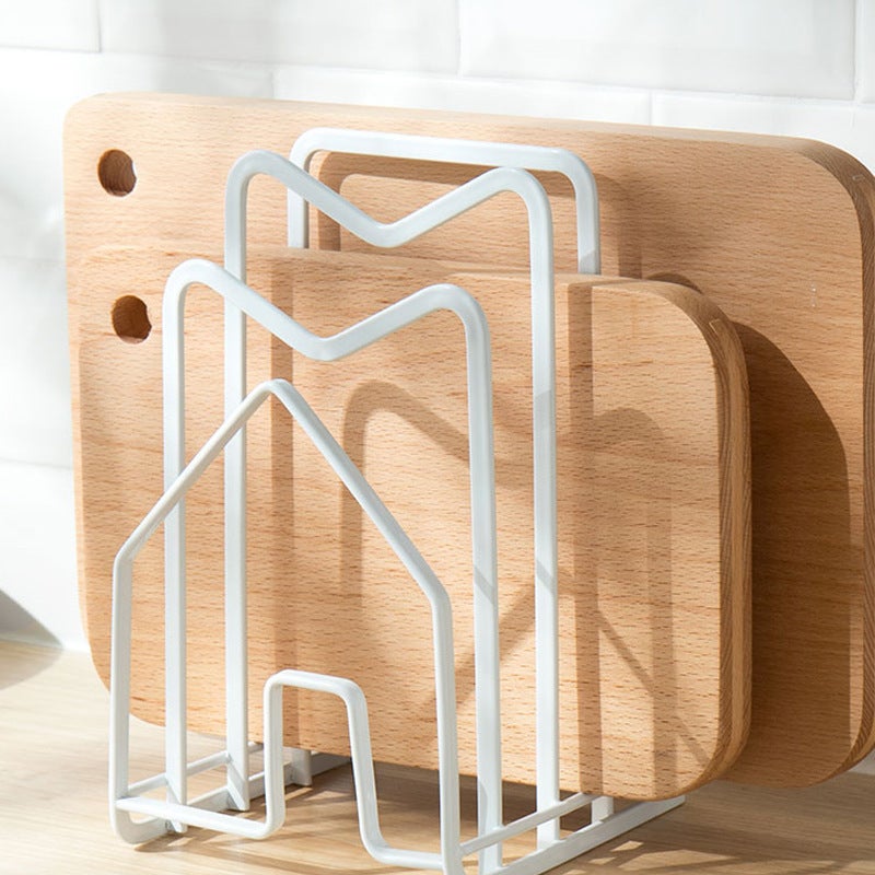 Support De Couvercle Inox - Range Couvercle, Planche à Découper Et Assiettes - 15,5x14x14,4 Cm