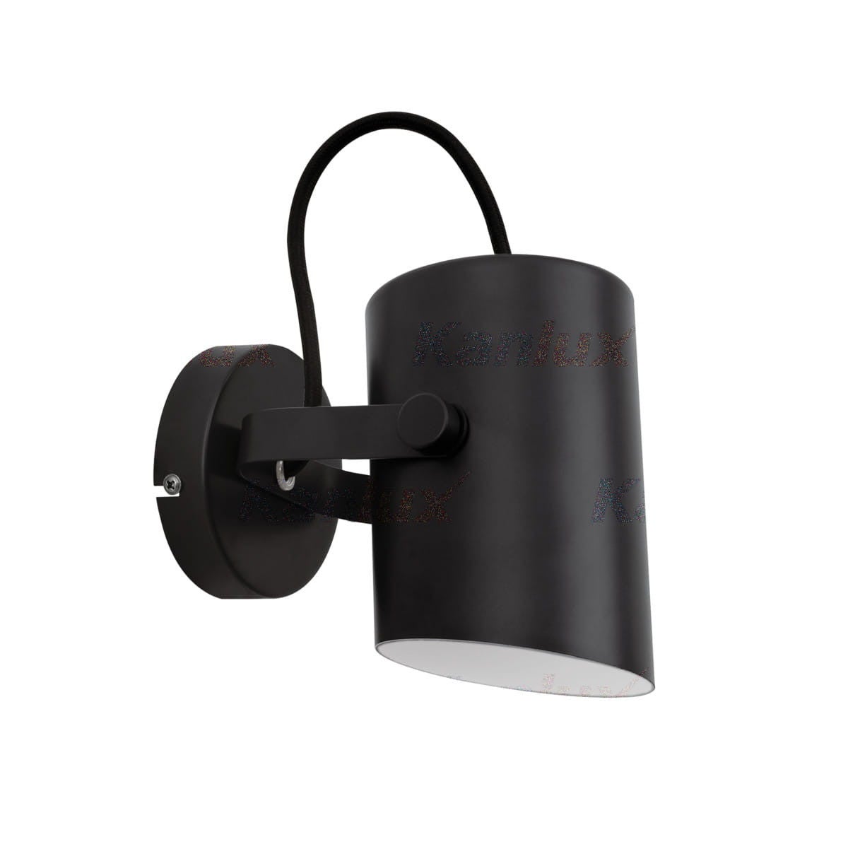 Kinkiet LARATA czarno-biały 1xE27x5W metal wym:15x11x16,5cm IP20 Kanlux