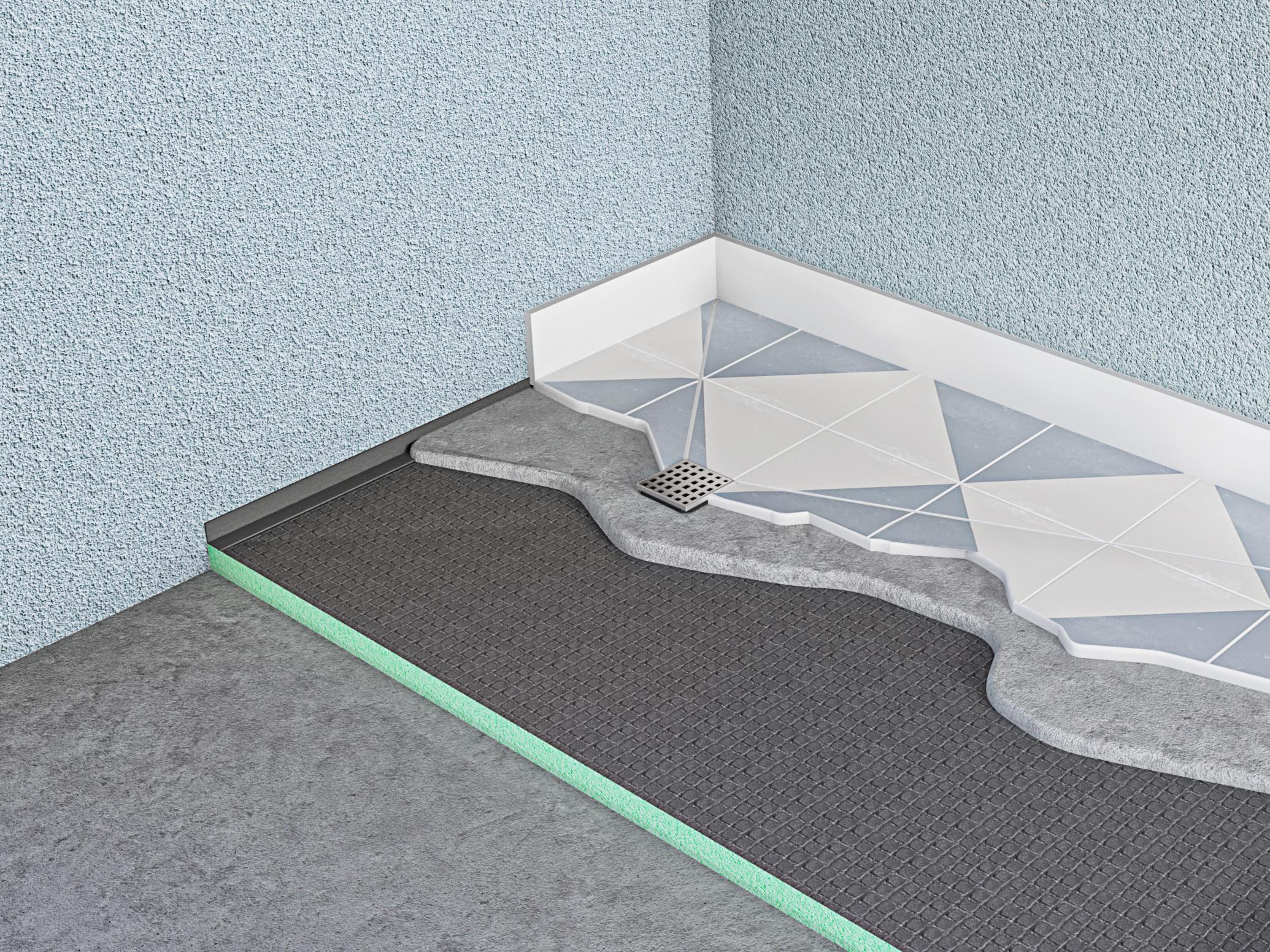 Pack de 1 receveur de douche prêt à carreler - 160x80x4 cm - Avec kit de bonde complet - En polystyrène extrudé, recoupable sur mesure, rectangulaire - 7