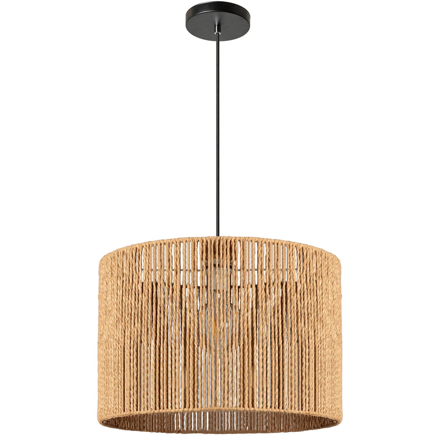 Lampa Sufitowa Wisząca Toolight App1325-1Cp Boho Brązowy 40Cm