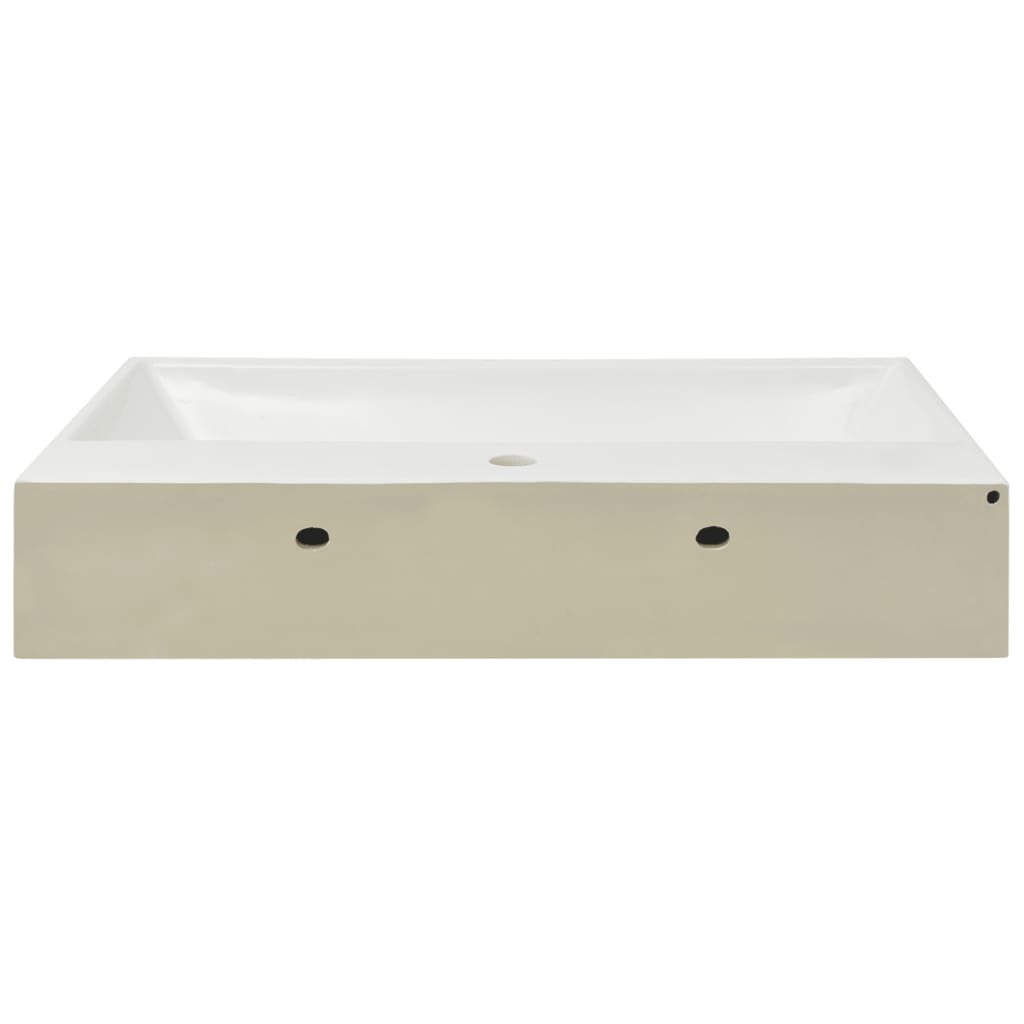 Lavabo con foro rubinetteria in ceramica 76x42,5 cm bianco 02_0002535 - 3