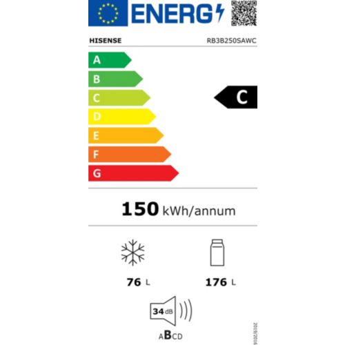 Réfrigérateur combiné encastrable HISENSE RB3B250SAWC - 10