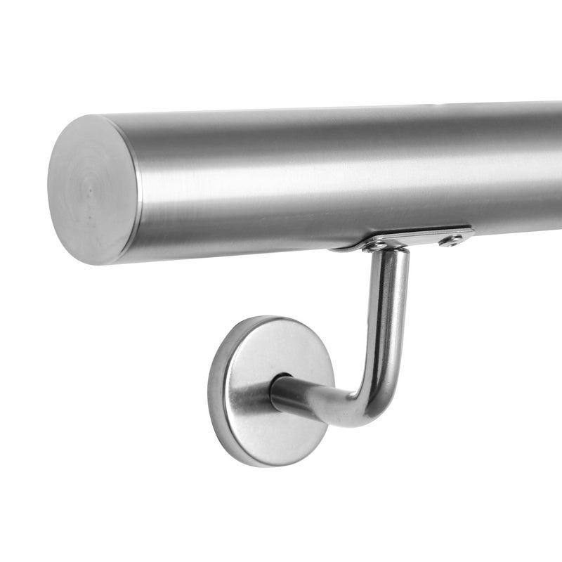 Rampe Escalier 2 Supports Muraux , Main courante Rampe d’escalier acier 304 inoxydable, intérieur&extérieur, 50cm - 9