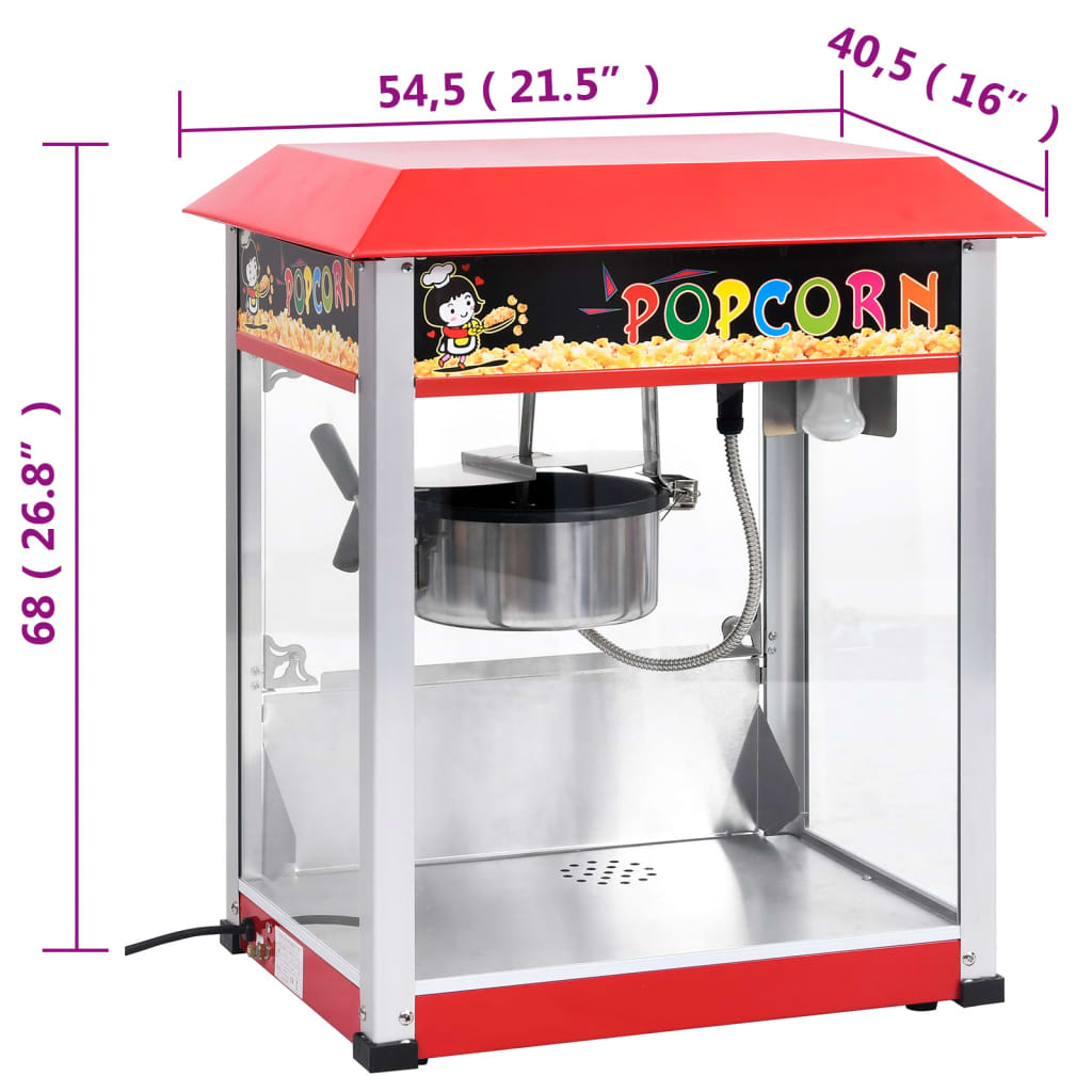 Machine à pop-corn avec pot de cuisson en téflon 1400 W vidaXL - 3