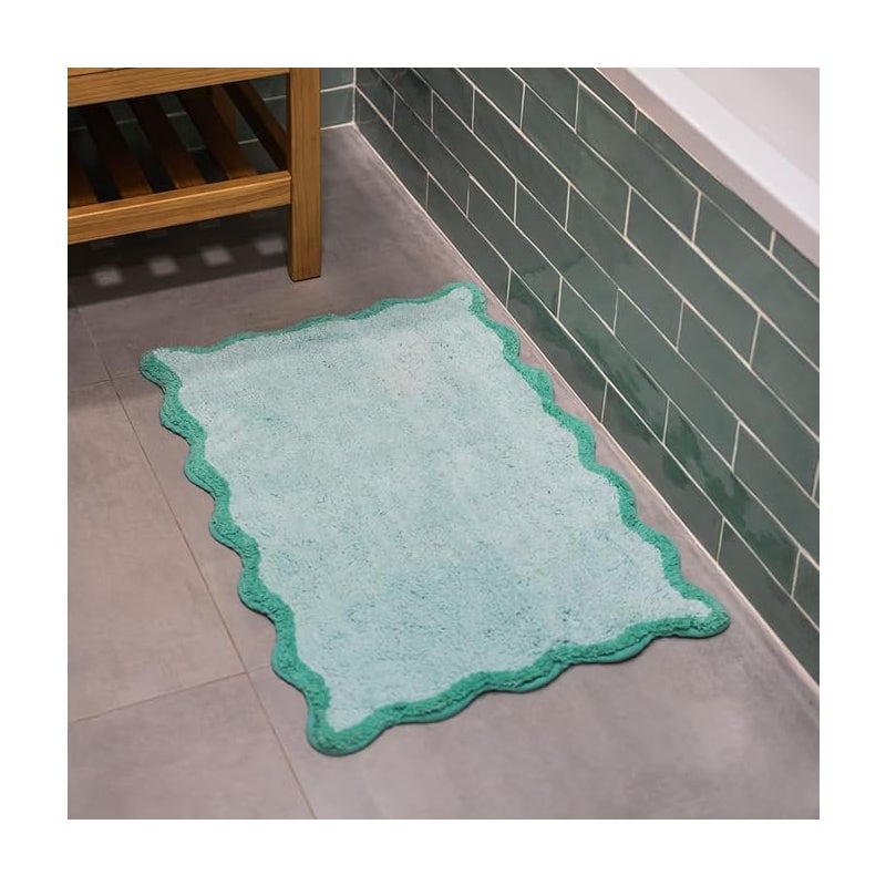 Flamingueo Mata Łazienkowa Antypoślizgowy 100% Bawełna Turkusowy 80x53x1cm