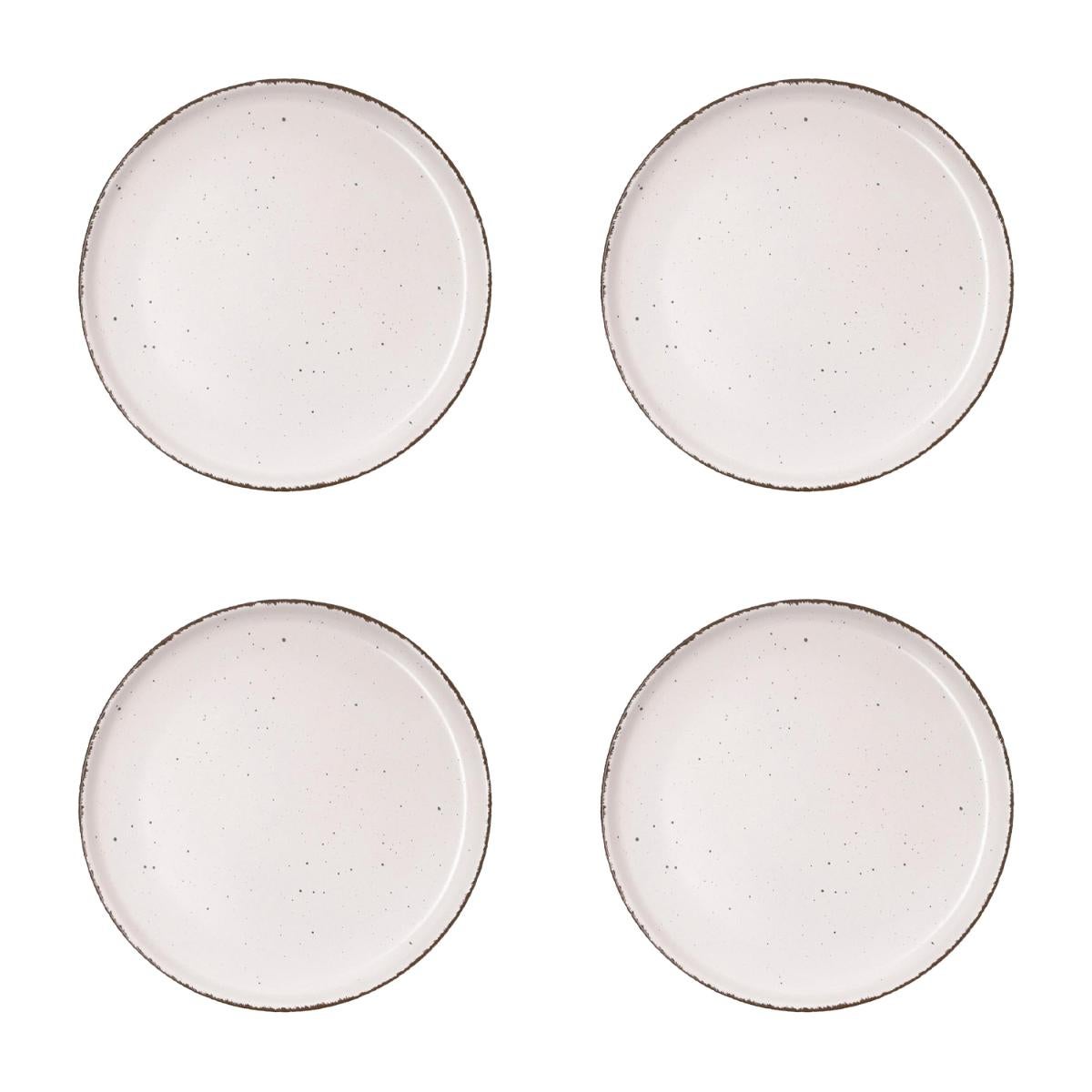 Quid Beige Duna 4 Plato Llano Cerámico 26,5X2,8Cm Decorado Gran Tamaño Para Raciones Extrasaludables Apilable - Imagen 3