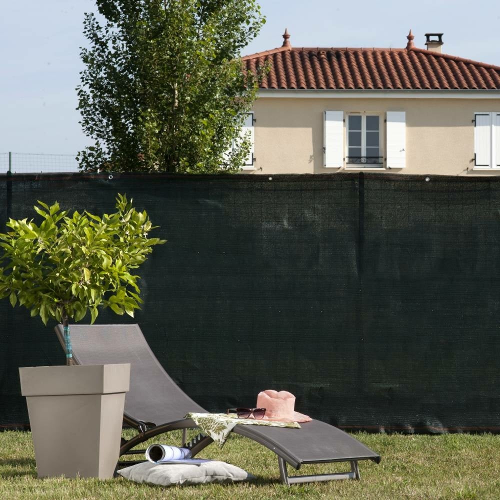Brise-Vue Renforcé 300 G/m² - Rouleau 1,5 X 10 M Vert - Occultant Avec Œillets - Protection Intimité Jardin