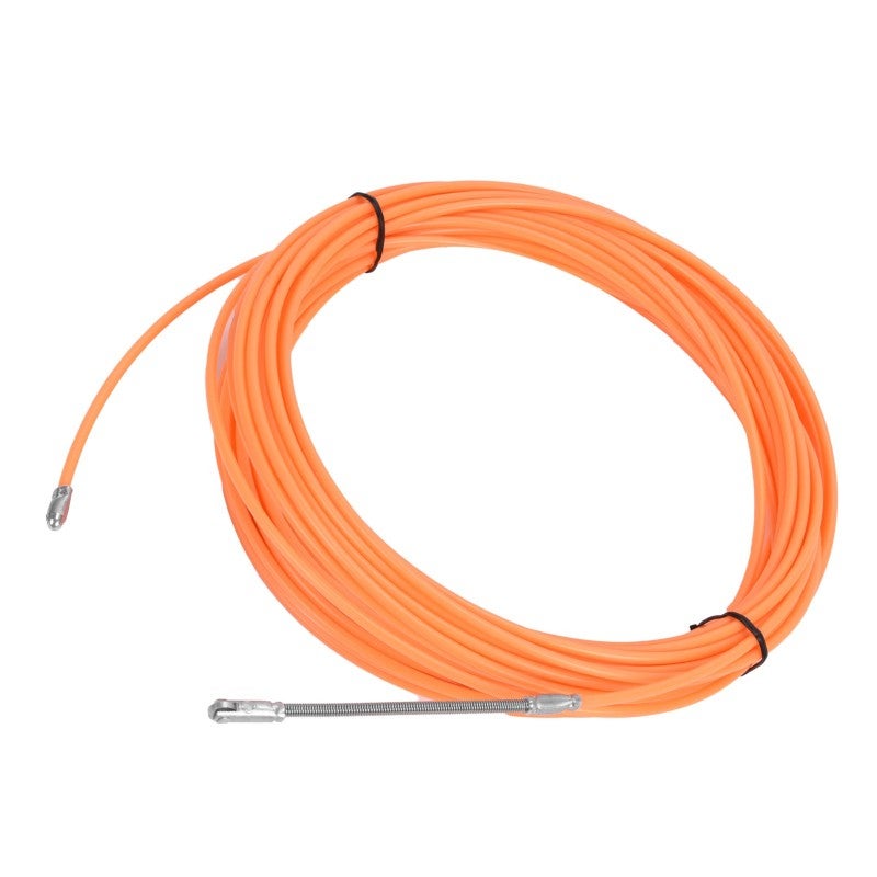 Outil de passage de câble traversant les murs, tire-câbles, fixation de câble, tire-câbles orange, 20 m / 65,6 pi - 3