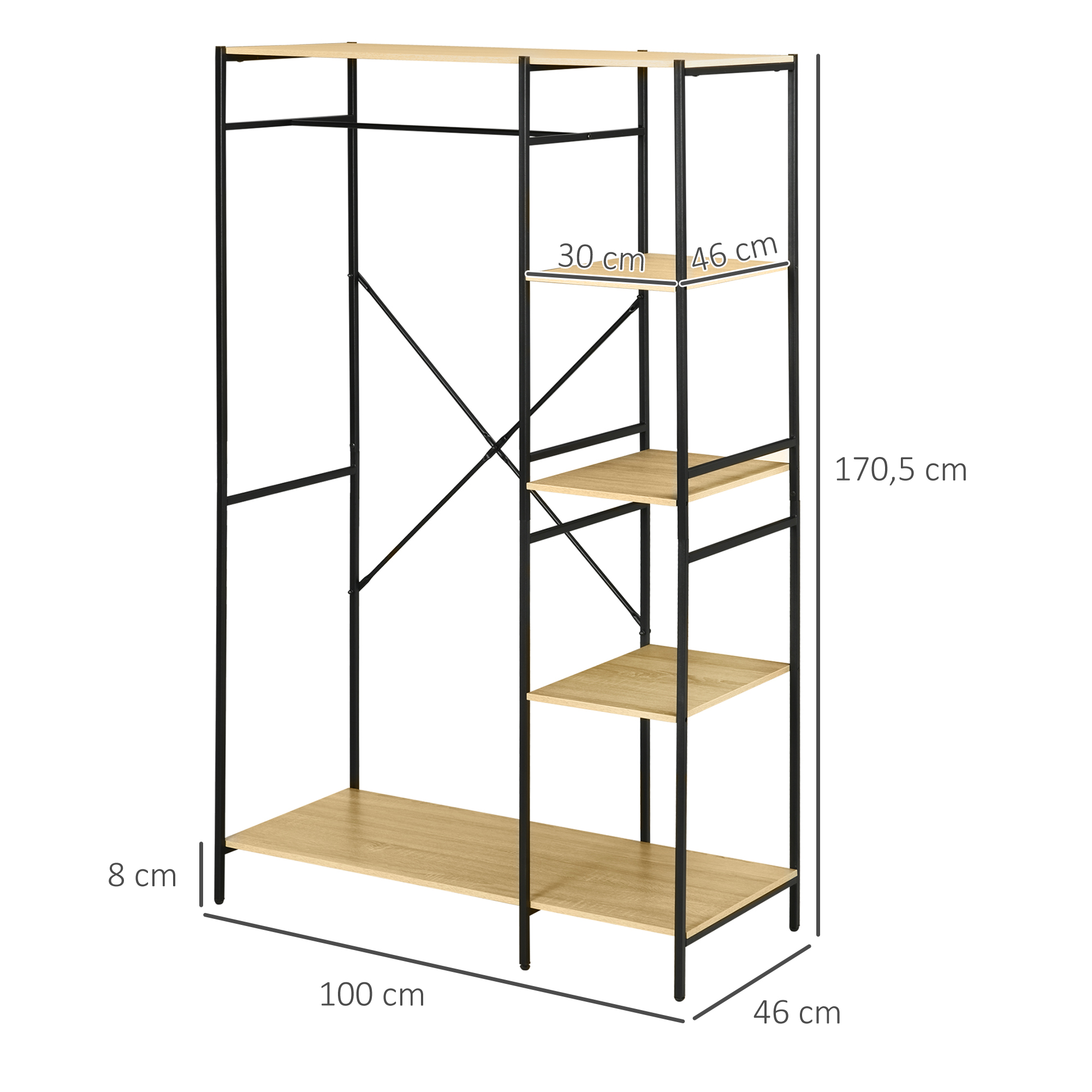 Penderie Métal HOMCOM - 3