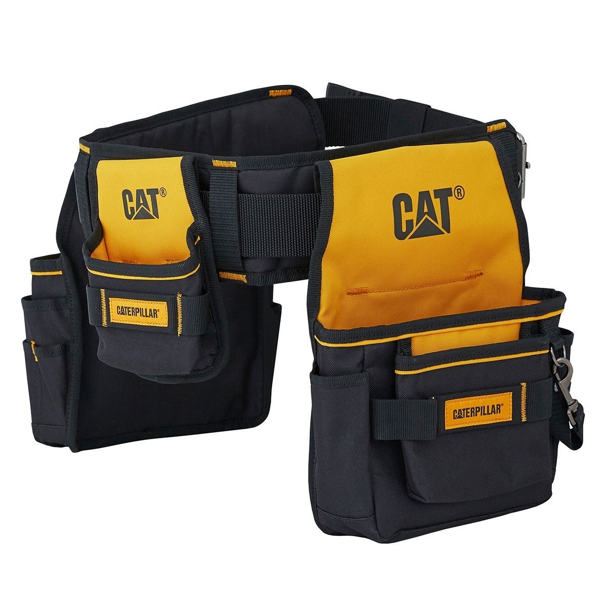 Cinto de ferramentas profissional Caterpillar Correia almofadada 3 bolsos Tamanho ajustável - 2
