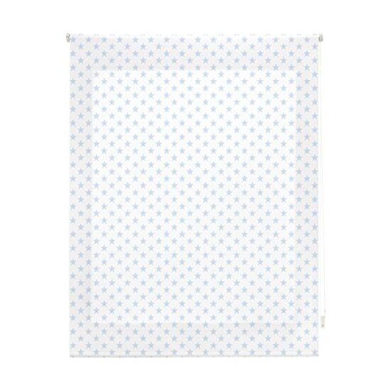 Estor enrollable infantil - estor infantil tamaño 160x180 - estor enrollable color blanco con estrellas celeste | blindecor