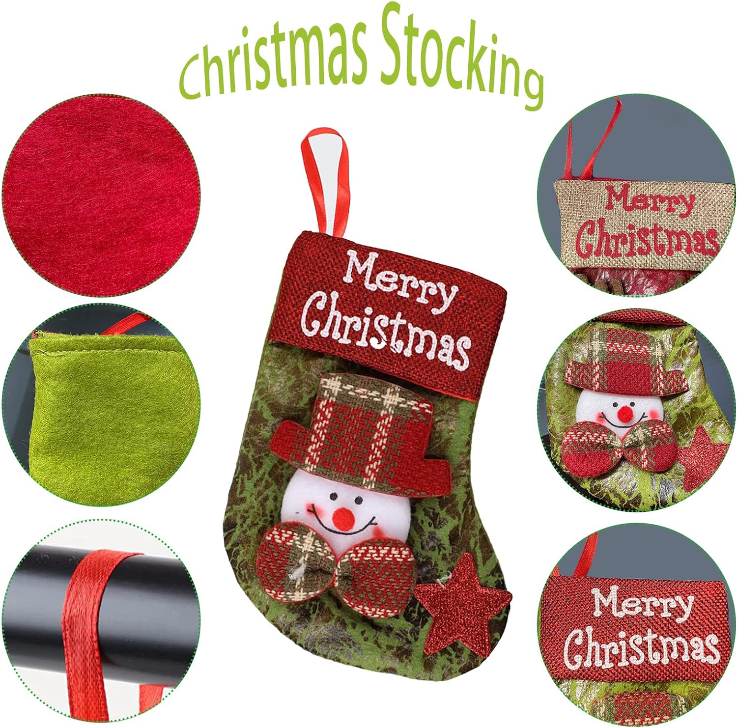 Décoration Noël Suspendue - Lot De 4 Peluches Père Noël, Bonhomme De Neige, Renne, Ours | Pour Sapin, Intérieur
