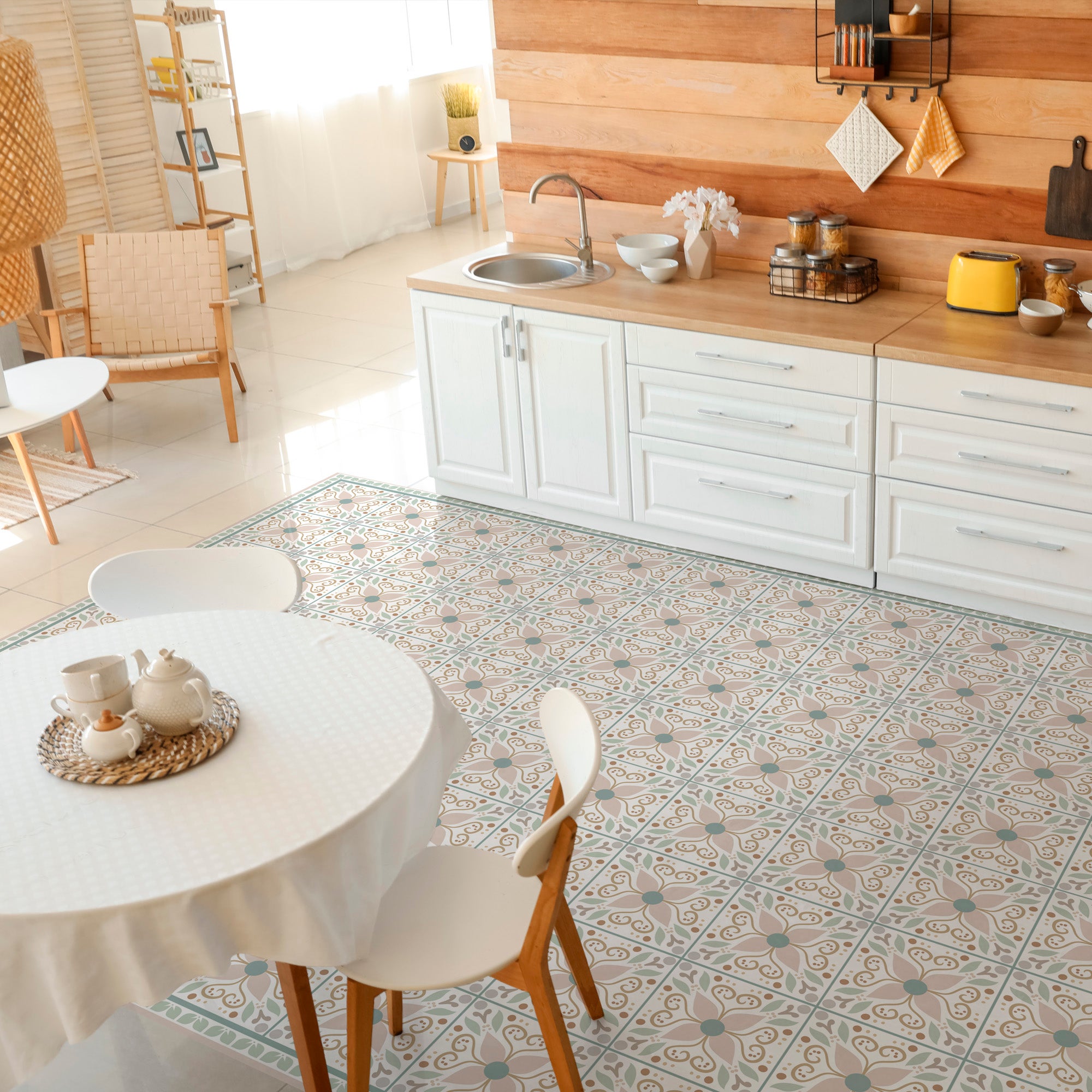 Alfombra vinílica antideslizante e irromplible, con tintas ecológicas. mod. llum rosa 195x300