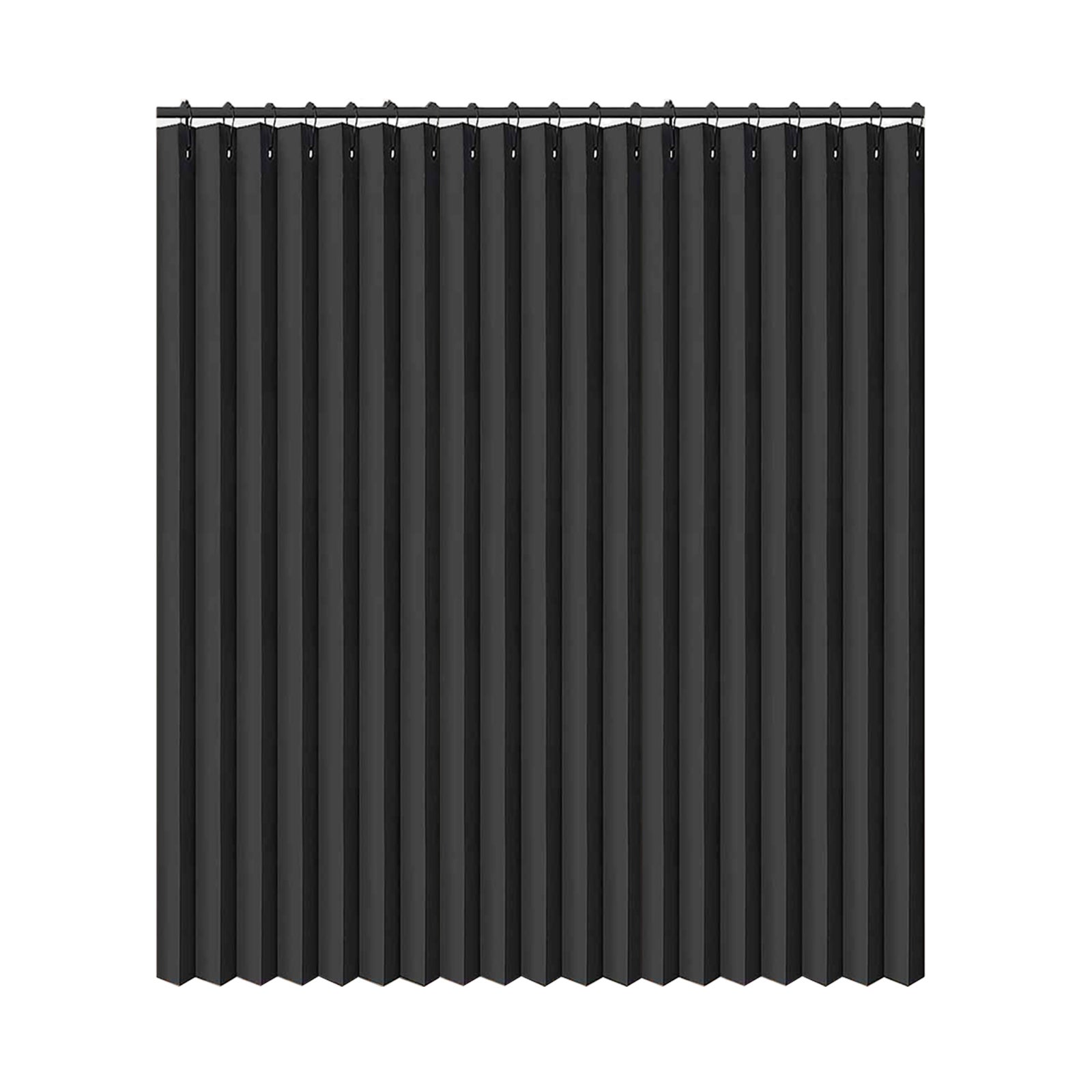 Rideau Séparateur de Pièces Extra Large Impermable 1 pièces, Intérieur/Extérieur, Design Élégant pour Salon, Jardin ou Bureau, 254x213cm Gris foncé - 2
