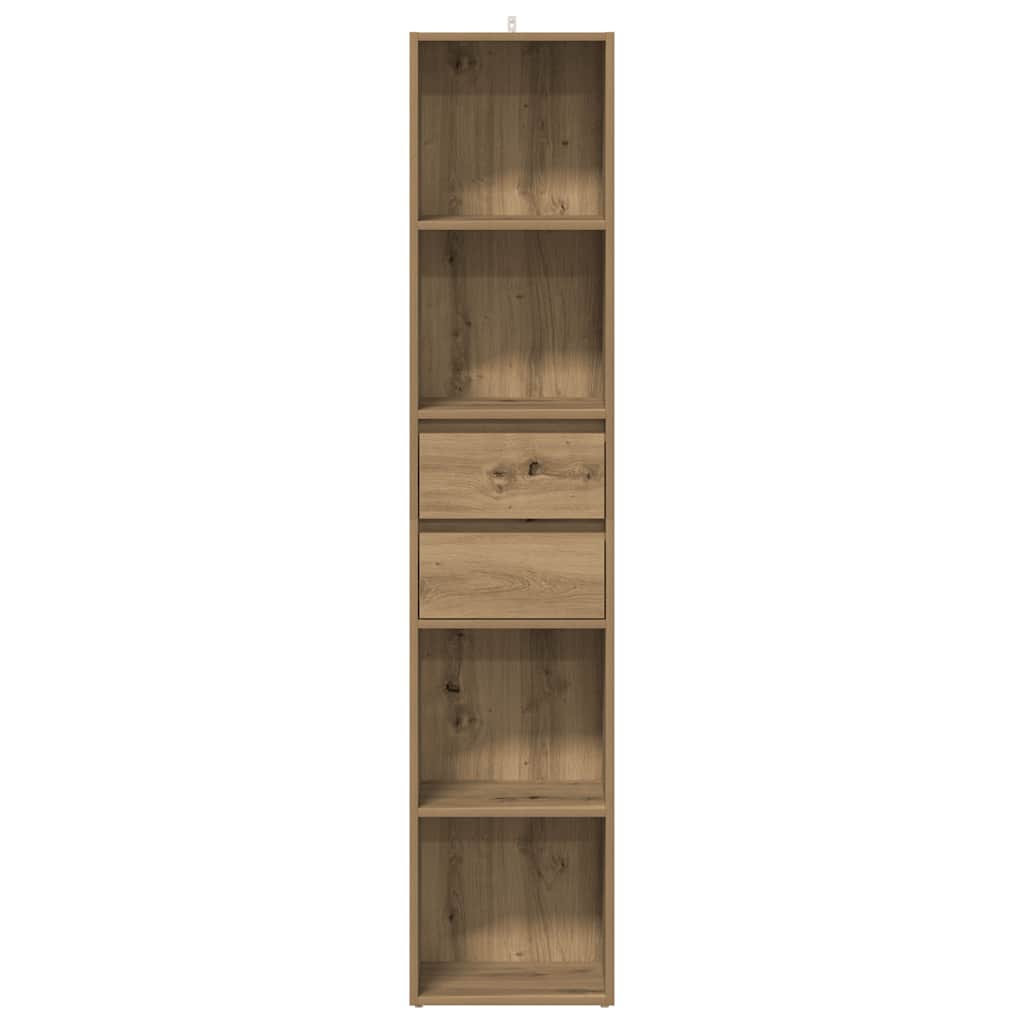 Bibliothèque pour Bureau en Bois Marron H. 171 x l. 36 x P. 30 cm - 4