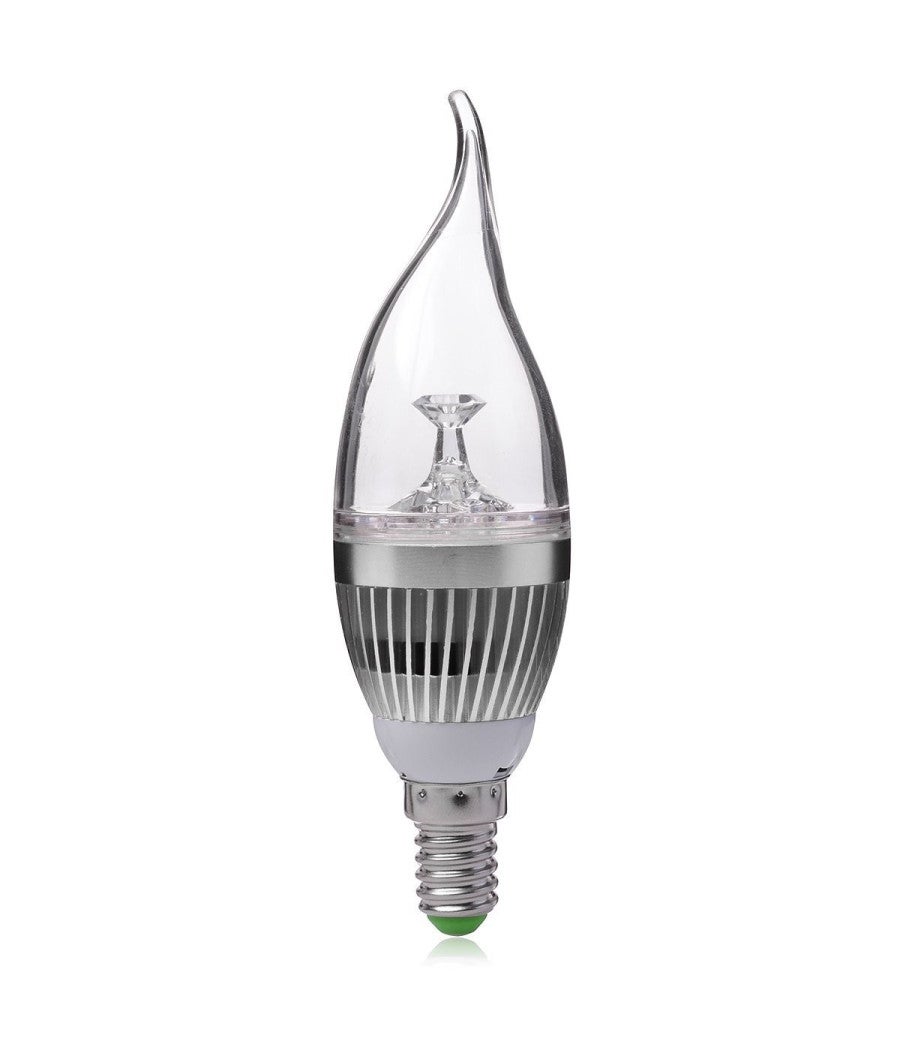 Trade Shop - Lampadina A Candela Colpo Di Vento Da 3w Attacco E14 Bulbo Piccolo Luce Calda - - 4